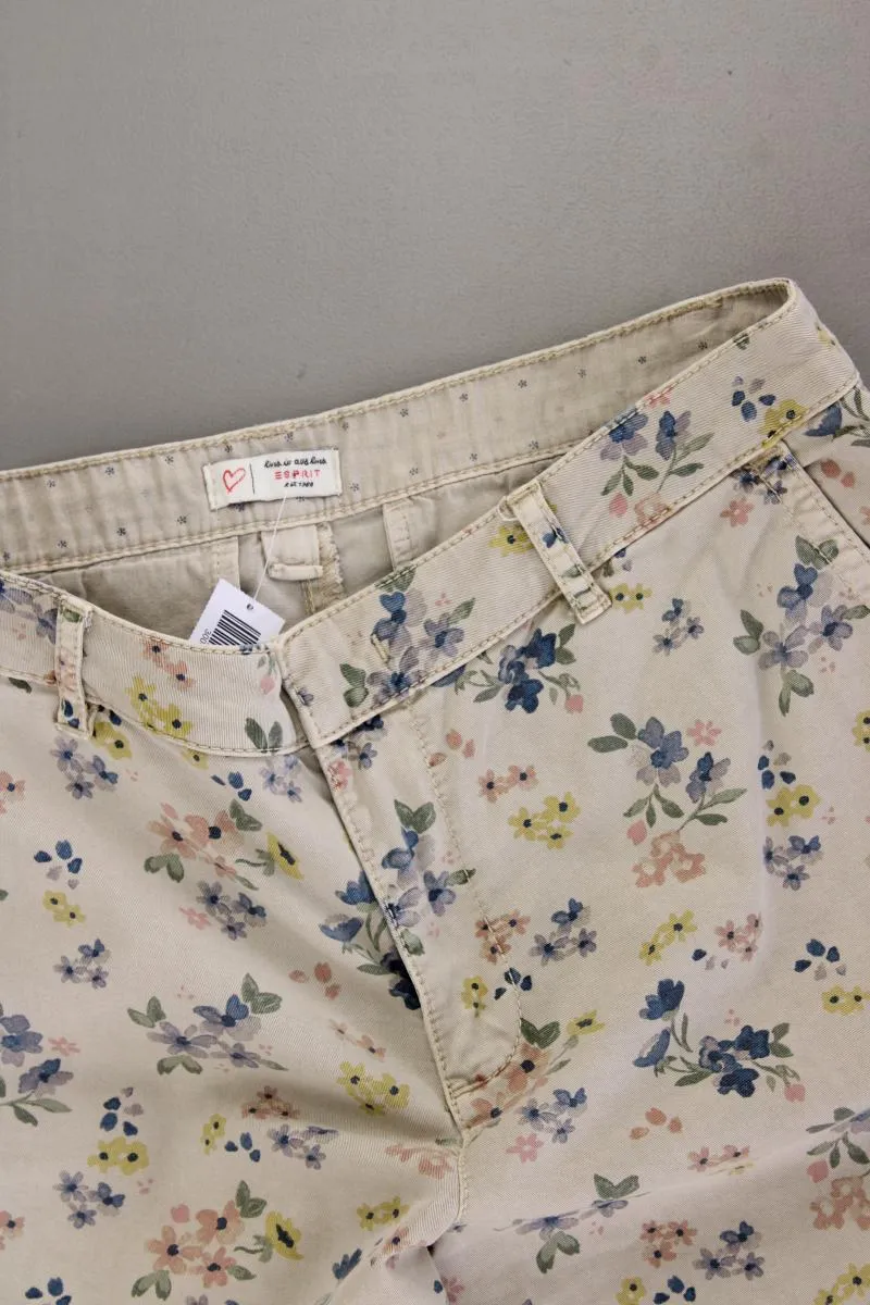 Esprit Chino Shorts Gr. 34 mit Blumenmuster mehrfarbig aus Baumwolle