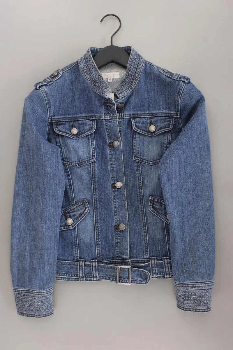 Bon'a Parte Jeansjacke Gr. 40 blau aus Baumwolle
