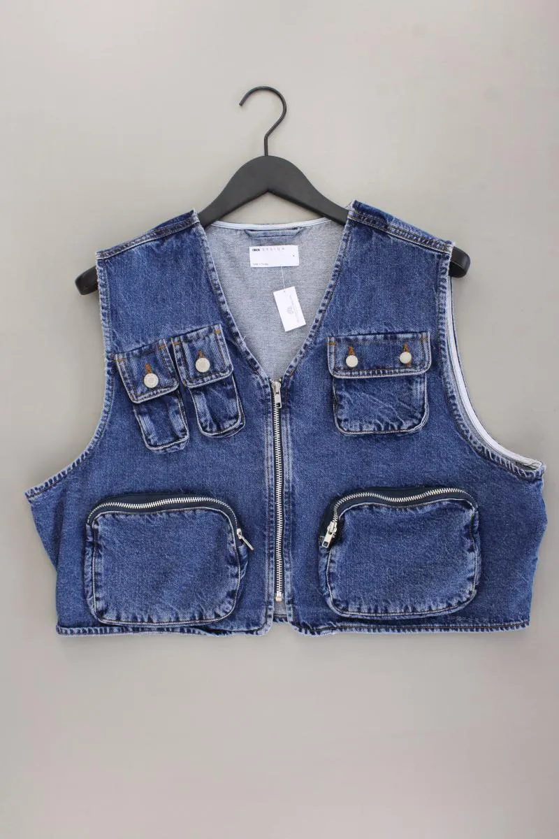 Asos Jeansweste Gr. XL blau aus Baumwolle