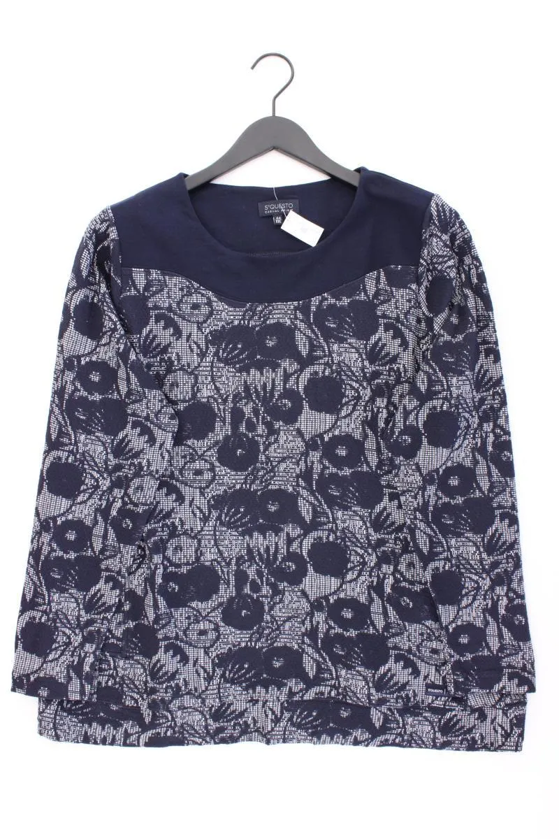 s'questo Langarmpullover Gr. 44 blau aus Viskose