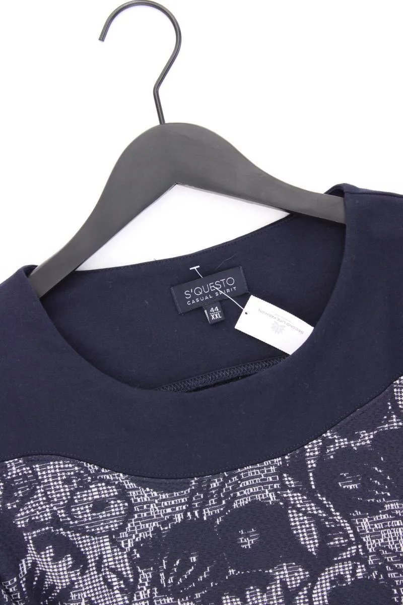 s'questo Langarmpullover Gr. 44 blau aus Viskose