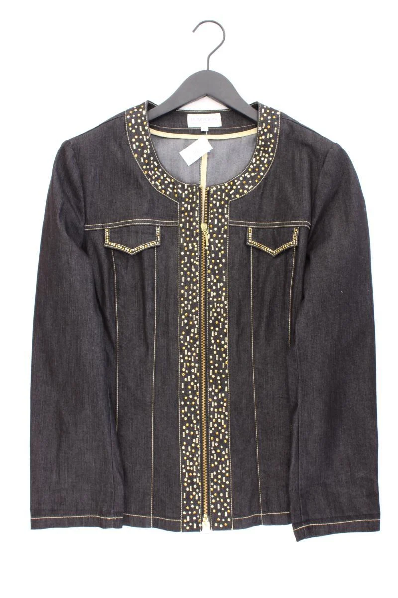 POMPÖÖS by Harald Glööckler Übergangsjacke Gr. 44 neuwertig grau aus Baumwolle