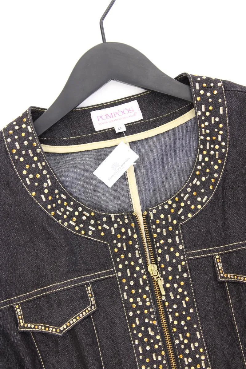 POMPÖÖS by Harald Glööckler Übergangsjacke Gr. 44 neuwertig grau aus Baumwolle