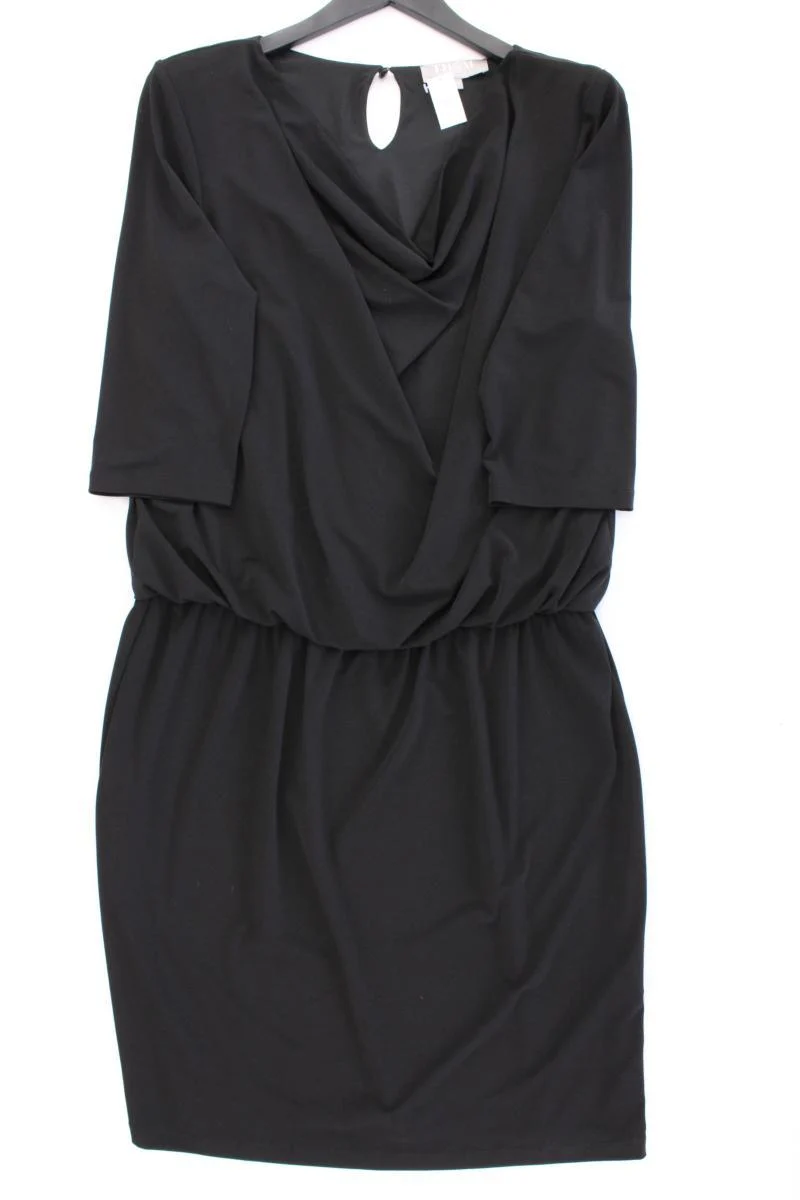 Thom by Thomas Rath Midikleid Gr. 46 neuwertig 3/4 Ärmel schwarz aus Polyester