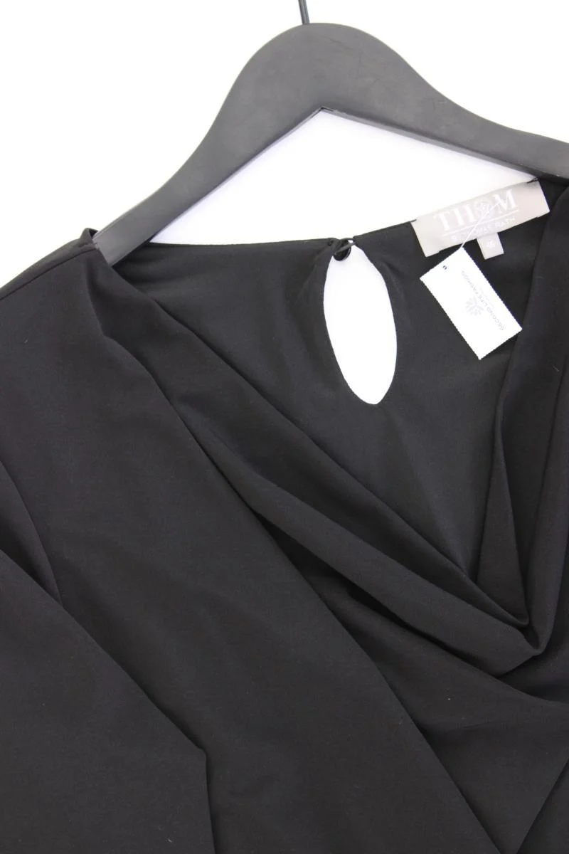 Thom by Thomas Rath Midikleid Gr. 46 neuwertig 3/4 Ärmel schwarz aus Polyester