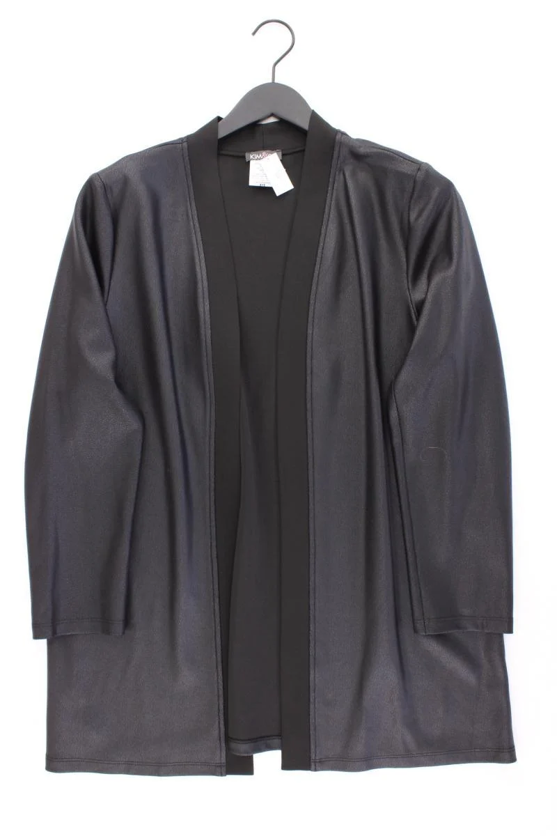 Kim & Co. Classic Cardigan Gr. L neuwertig Langarm schwarz aus Polyester