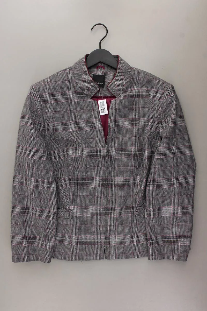 FABIANI Classic Jacke Gr. 42 kariert grau aus Polyester