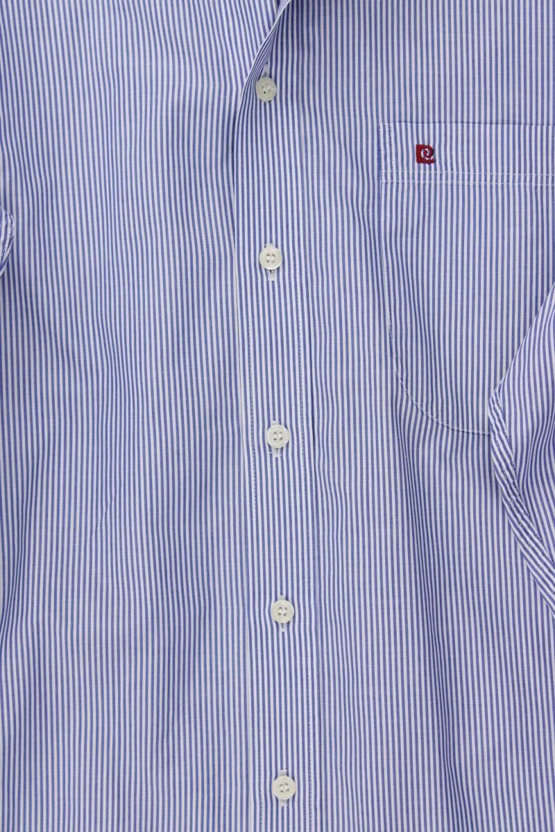 Pierre Cardin Langarmhemd für Herren Gr. Hemdgröße 41 gestreift blau
