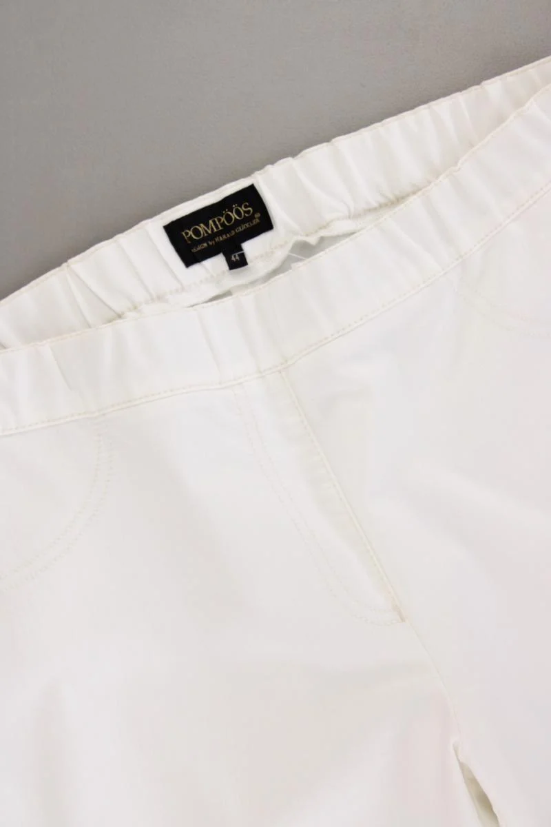 POMPÖÖS by Harald Glööckler Stretchhose Gr. 44 neuwertig creme aus Baumwolle