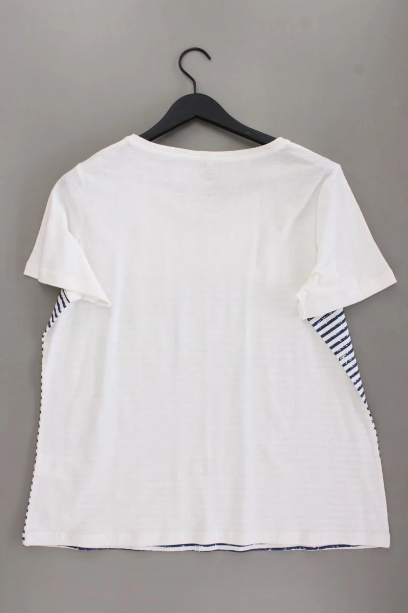 Ringelshirt Gr. 46 gestreift Kurzarm blau aus Baumwolle