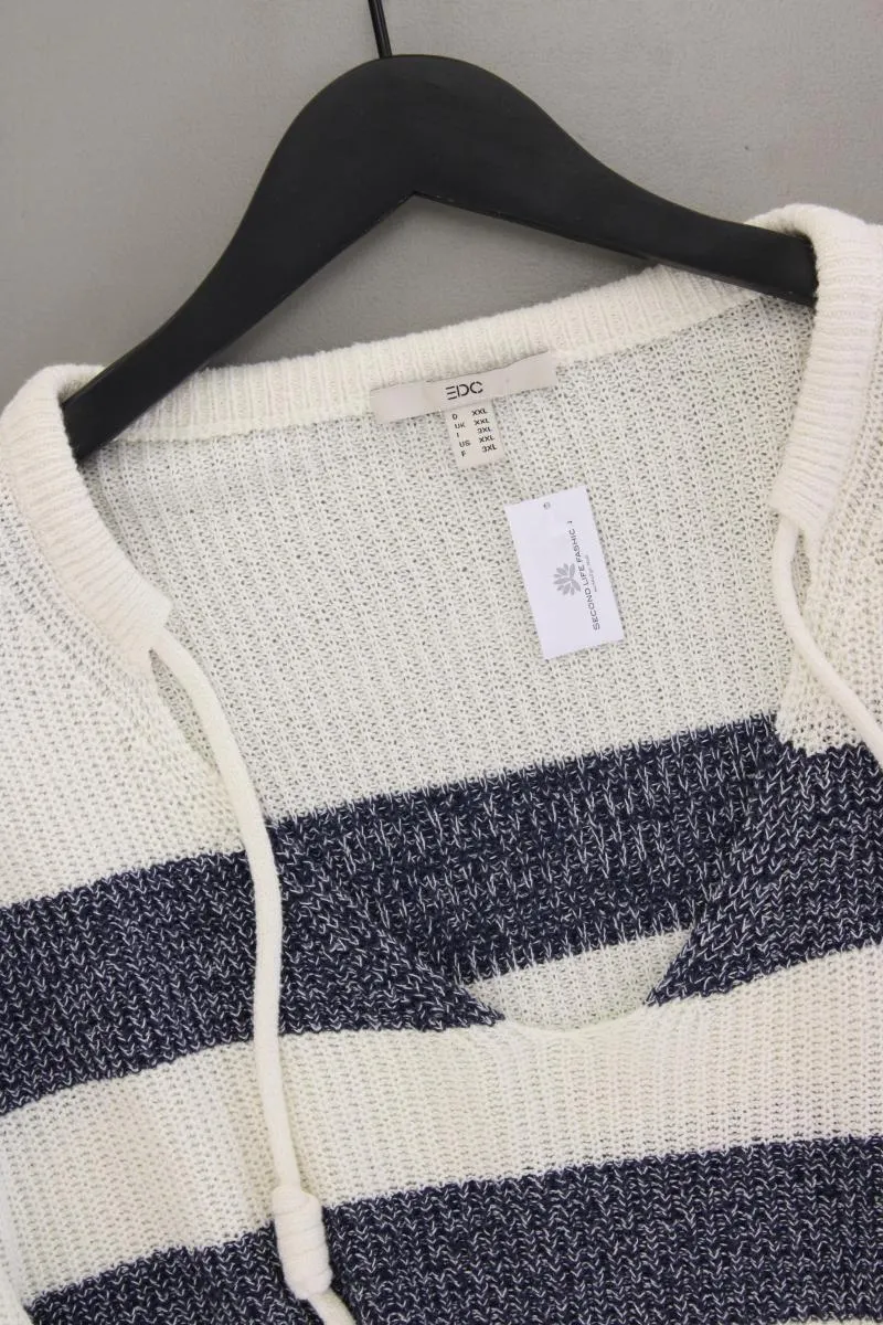 edc by Esprit Grobstrickpullover Gr. XXL gestreift neuwertig blau aus Baumwolle