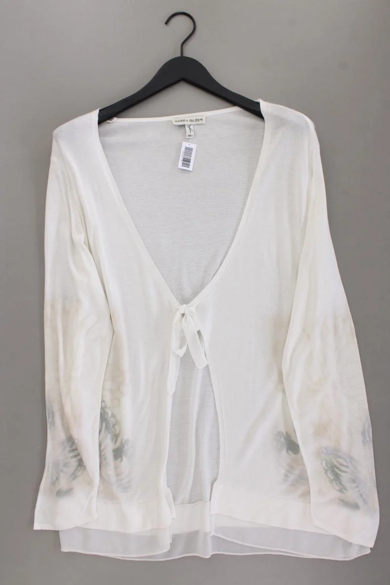 Maren Gilzer QVC Strickjacke Gr. 46 Langarm creme aus Viskose