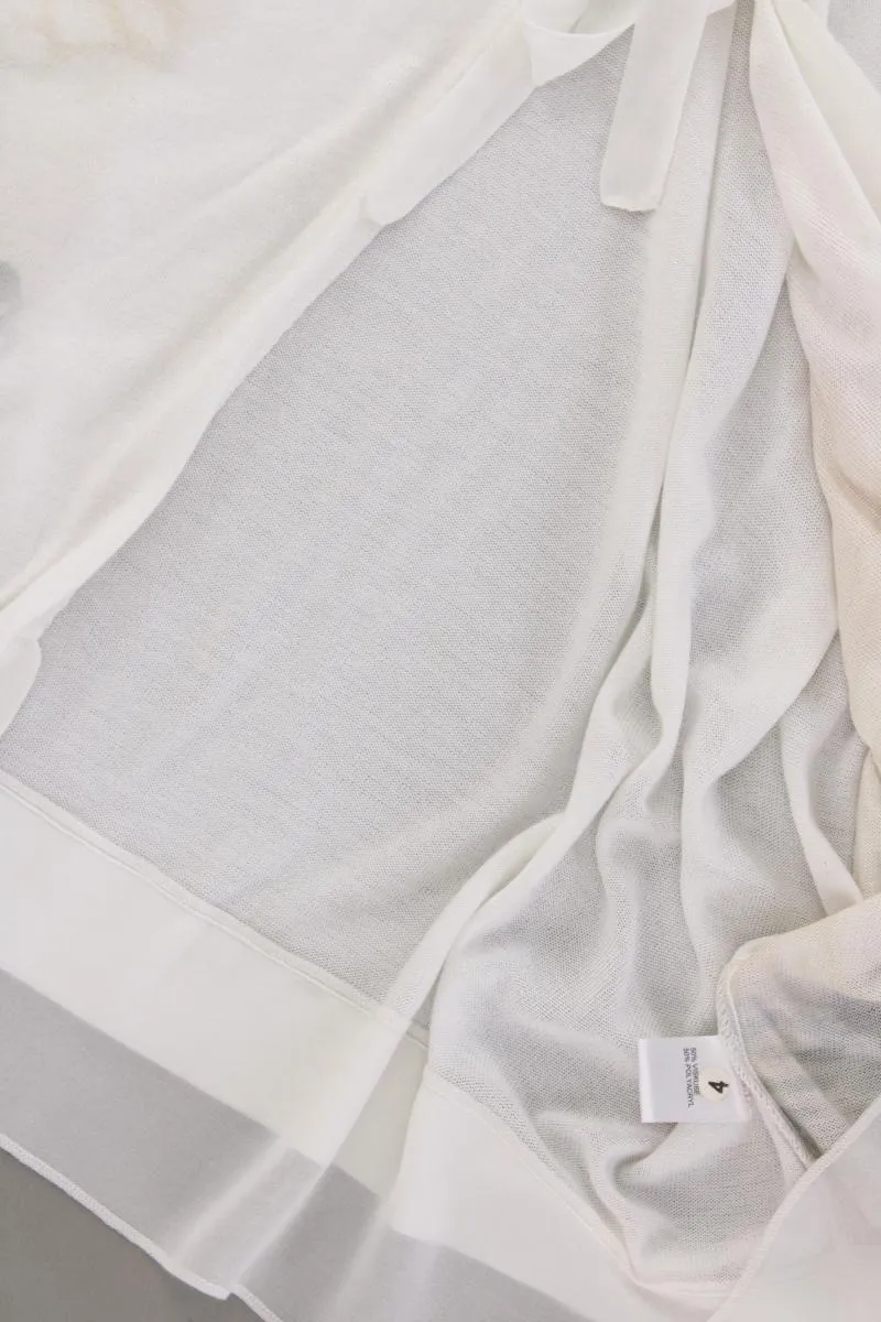 Maren Gilzer QVC Strickjacke Gr. 46 Langarm creme aus Viskose