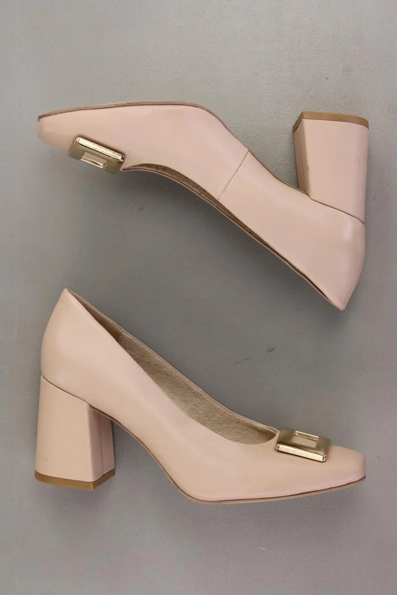 VA Milano Pumps Gr. 37 creme aus Leder