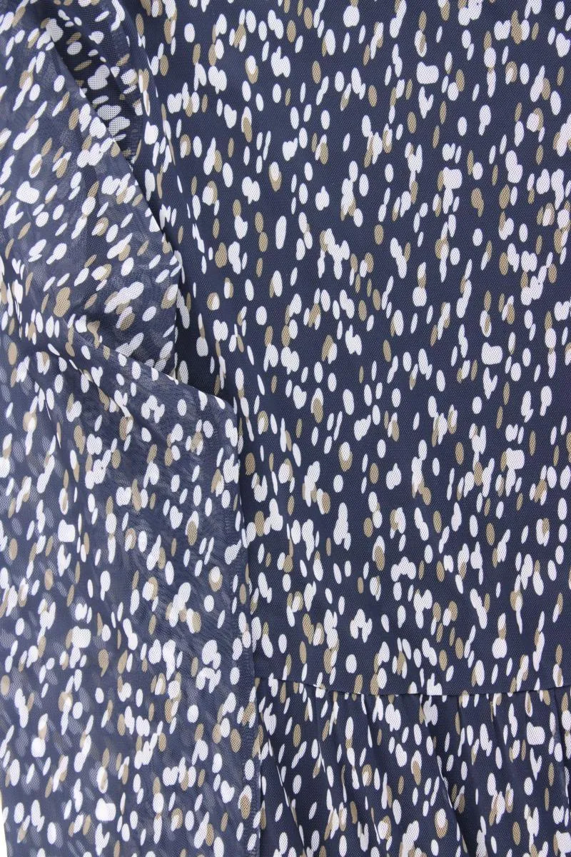 Langarmkleid Gr. 46 blau