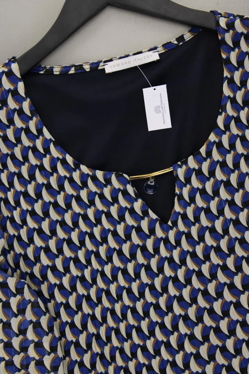 Armand Thiery Chiffonkleid Gr. 46 3/4 Ärmel blau