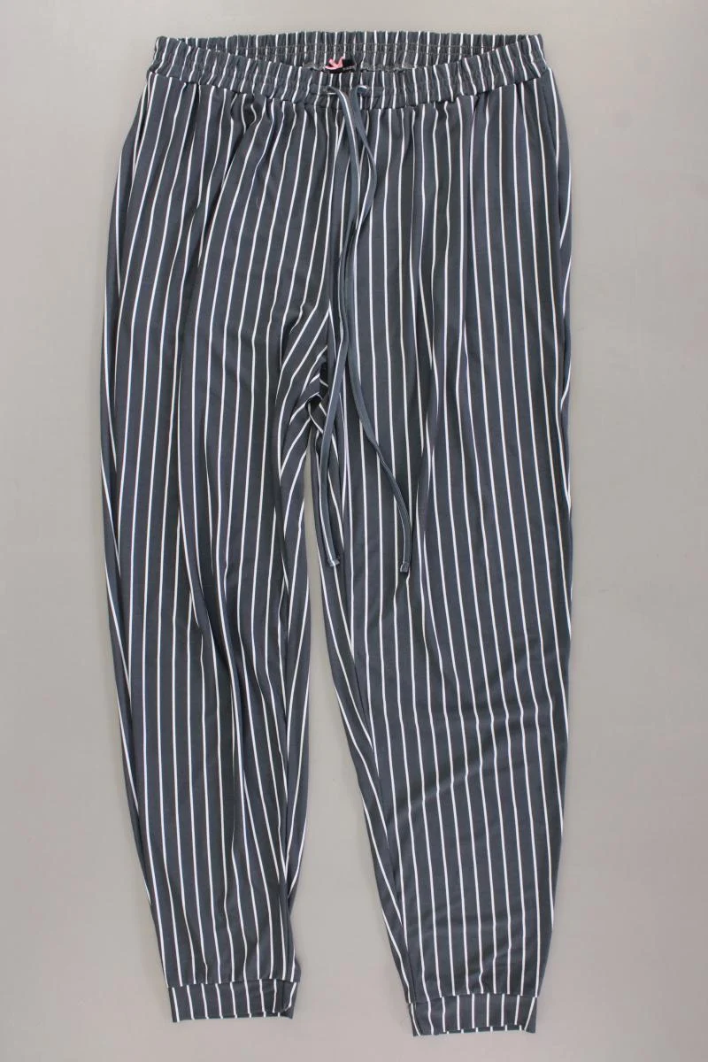 Lavelle Stoffhose Gr. 44 gestreift neuwertig grau aus Polyester
