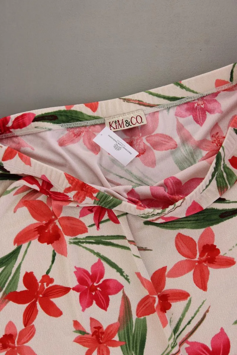 Kim & Co. Stretchrock Gr. 40 mit Blumenmuster mehrfarbig