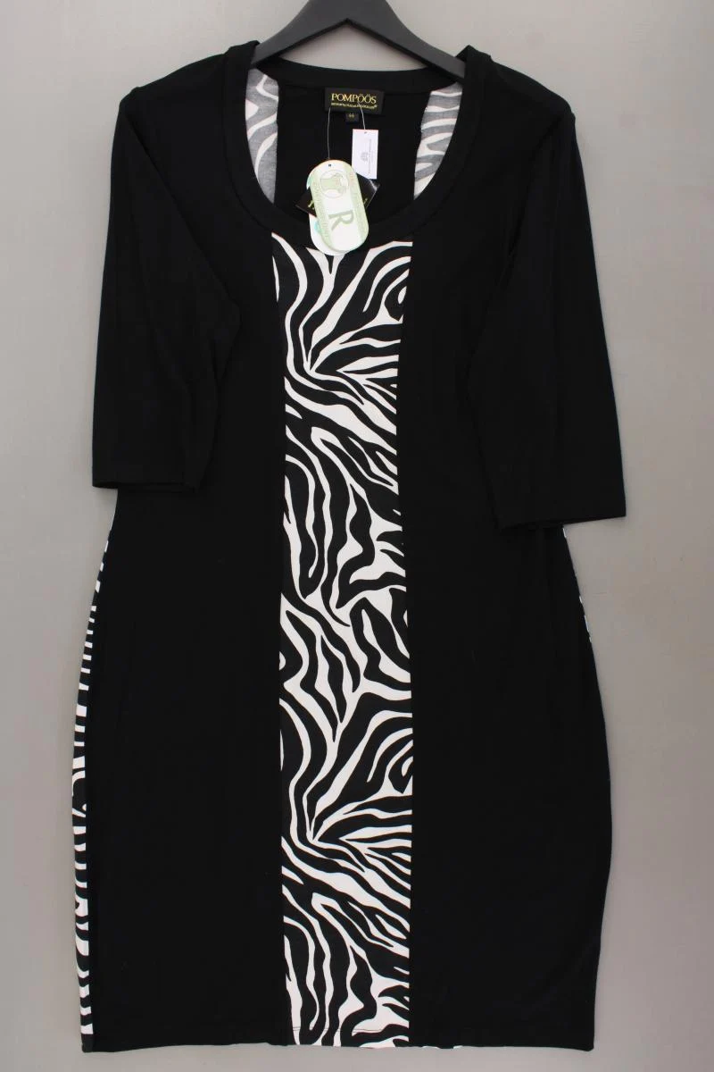 POMPÖÖS by Harald Glööckler Jerseykleid Gr. 44 neu mit Etikett 3/4 Ärmel schwarz