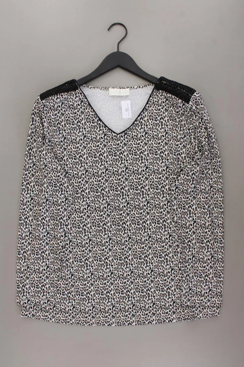 Pfeffinger Printshirt Gr. 46 mit Tierdruck neuwertig Langarm braun aus Polyester