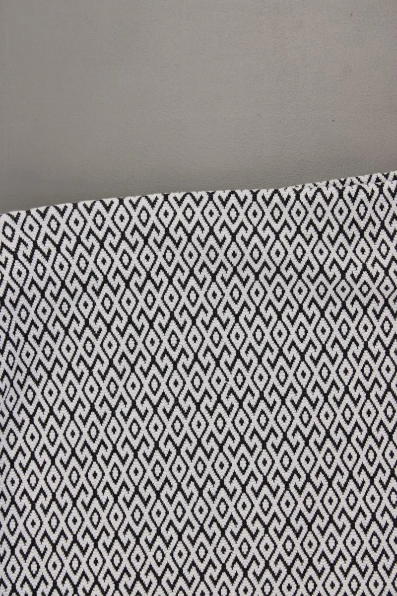 Esprit Stretchrock Gr. XL geometrisches Muster grau aus Baumwolle