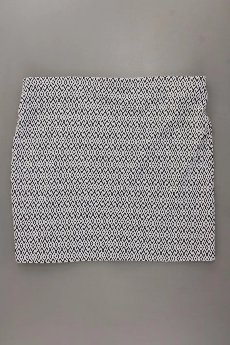 Esprit Stretchrock Gr. XL geometrisches Muster grau aus Baumwolle