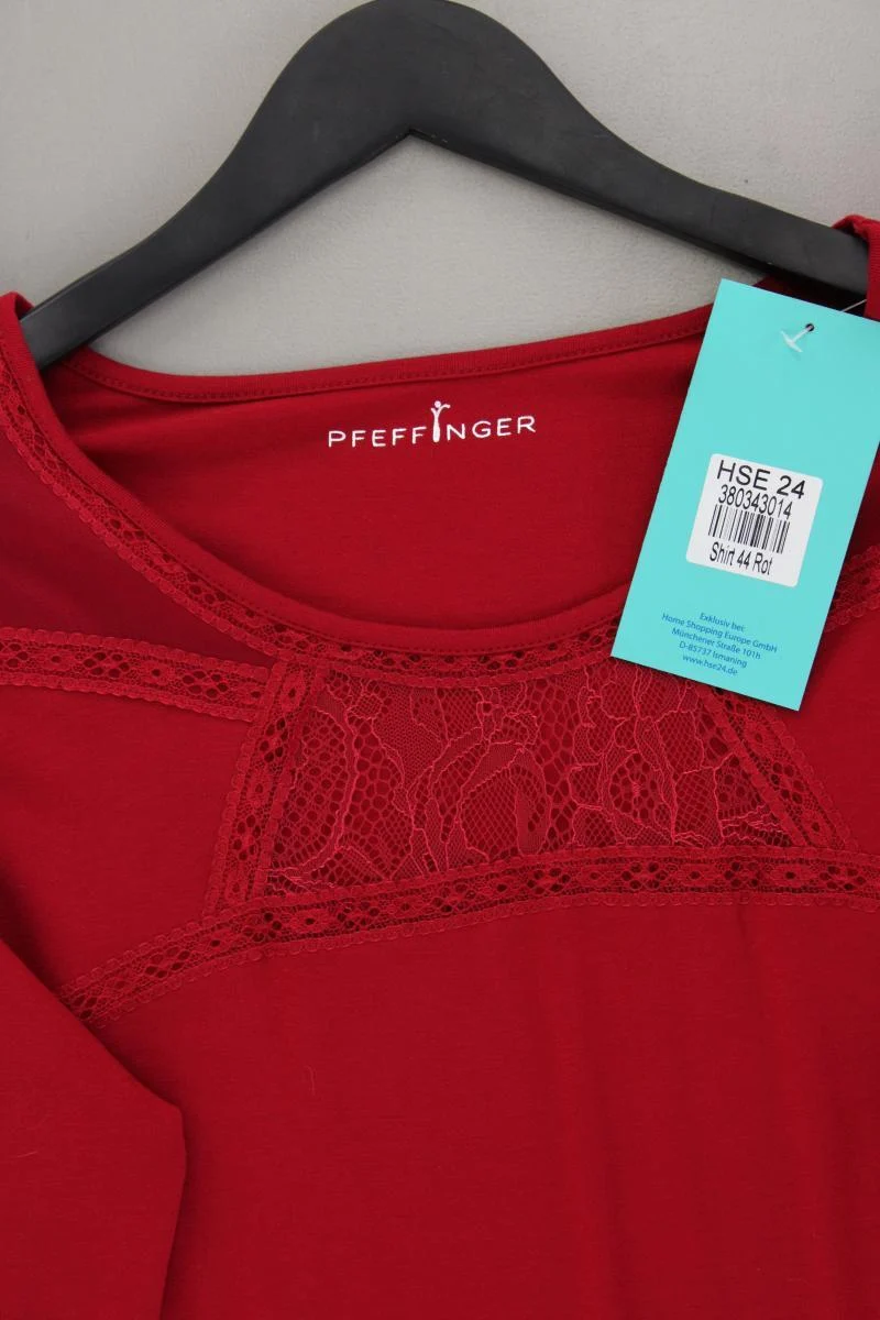 Pfeffinger Classic Shirt Gr. 44 neu mit Etikett 3/4 Ärmel rot aus Viskose