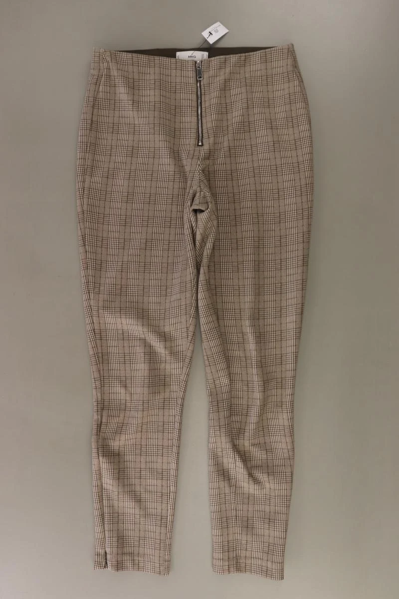 Mango Stretchhose Gr. M kariert braun aus Polyester