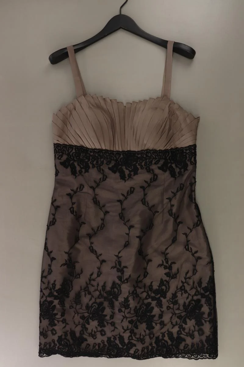 Heine Abendkleid Gr. 42 Träger braun aus Polyester