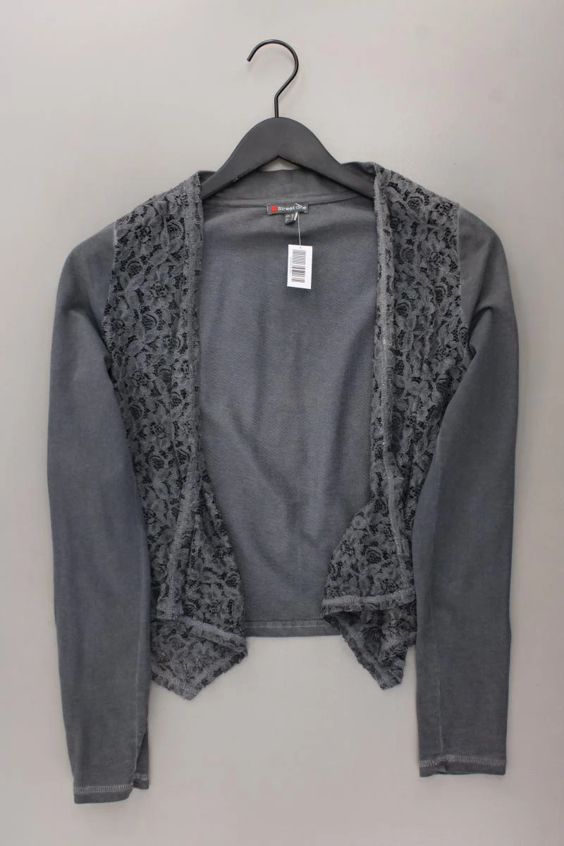 Street One Classic Cardigan Gr. 34 Langarm grau aus Baumwolle