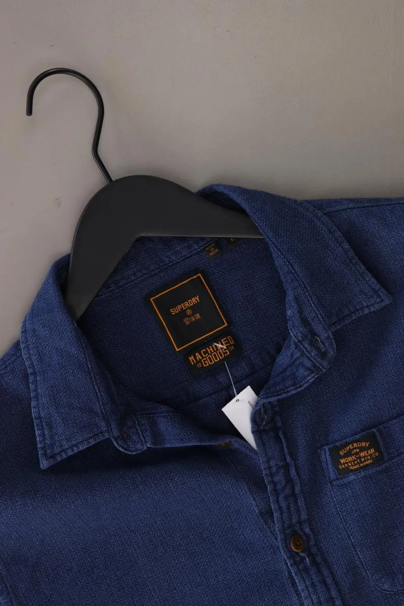 Superdry Kurzarmhemd für Herren Gr. L blau aus Baumwolle