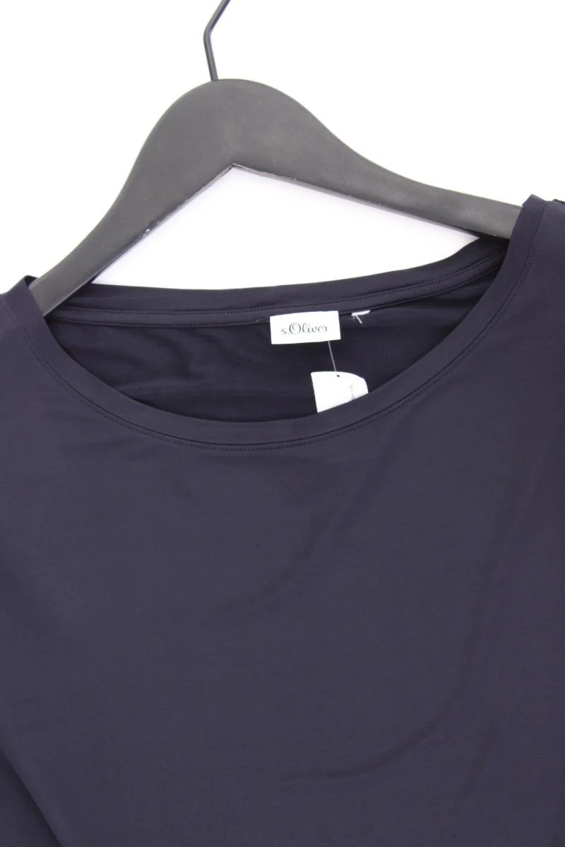 s.Oliver T-Shirt Gr. 48 neuwertig Kurzarm blau aus Viskose