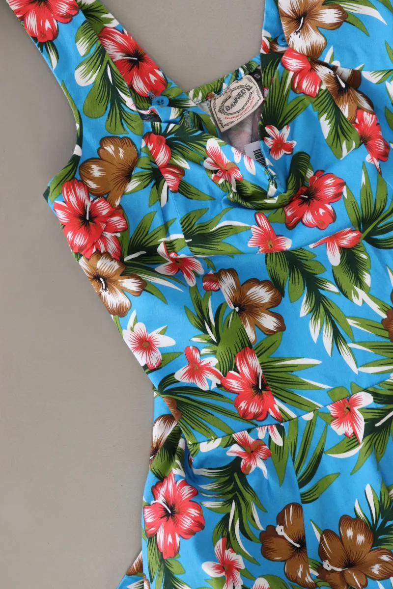 Banned Retro Rockabilly Kleid Gr. S mit Blumenmuster Träger mehrfarbig