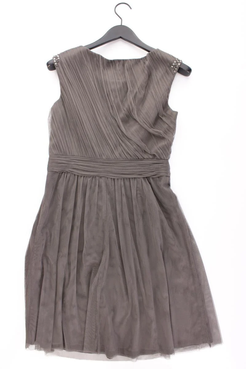 Esprit Abendkleid Gr. 38 neuwertig Ärmellos grau aus Polyester