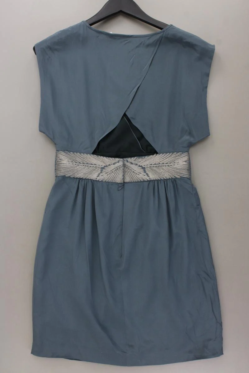 Tibi New York Seidenkleid Gr. US 6 (S) Kurzarm grau
