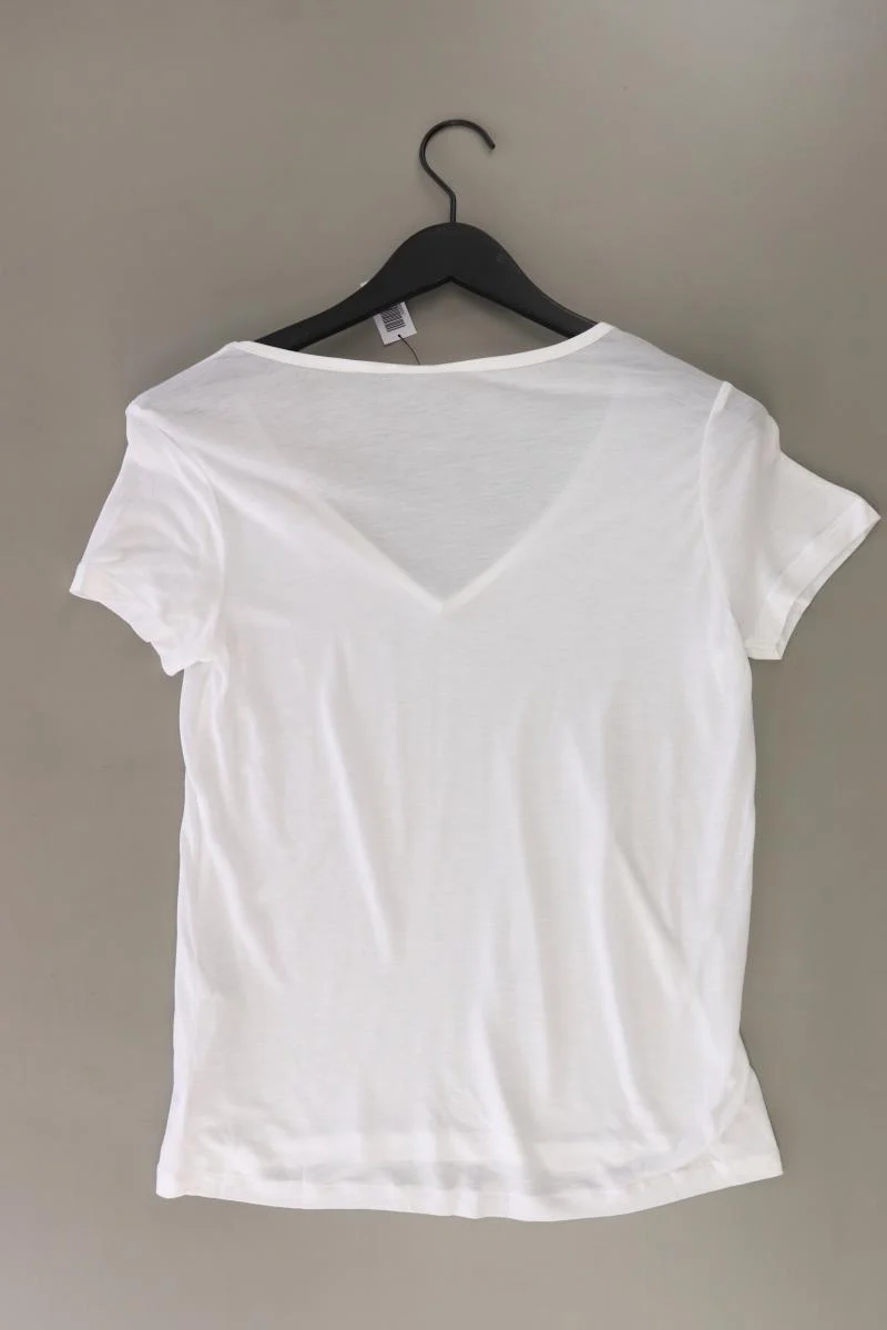 Asos Shirt mit V-Ausschnitt Gr. 34 Kurzarm weiß aus Lyocell