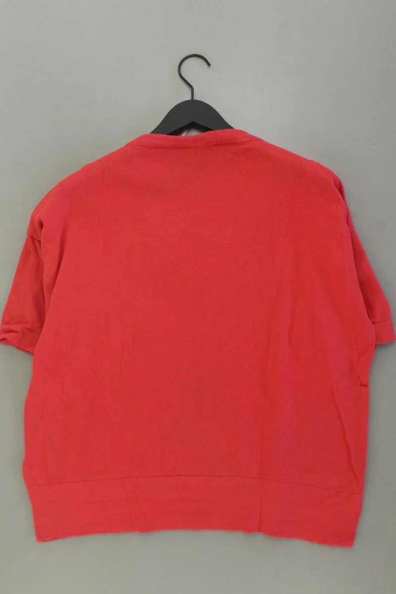 Esprit Oversize Strickshirt mit Kaschmir Gr. XS Kurzarm rot aus Baumwolle