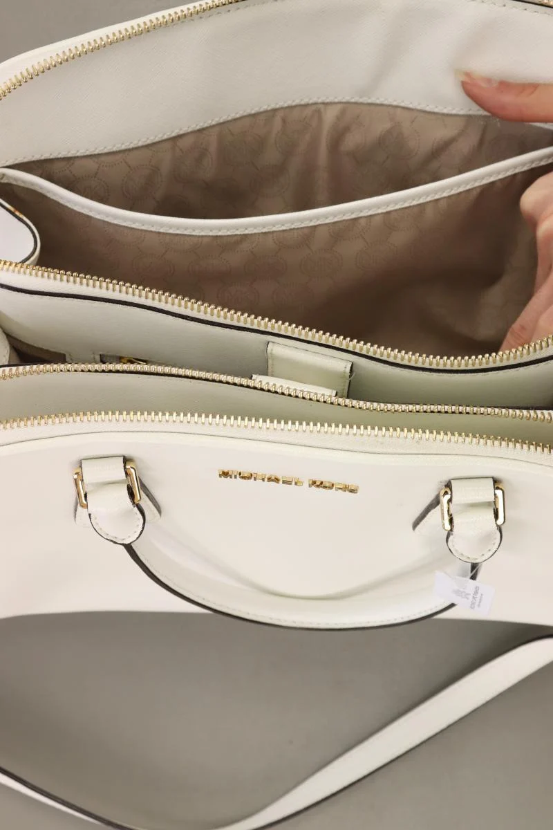 Michael Kors Reese NS Tote Optic White Tasche creme aus Leder