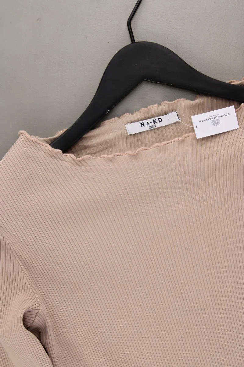 NA-KD Longsleeve-Shirt Gr. 42 Langarm creme