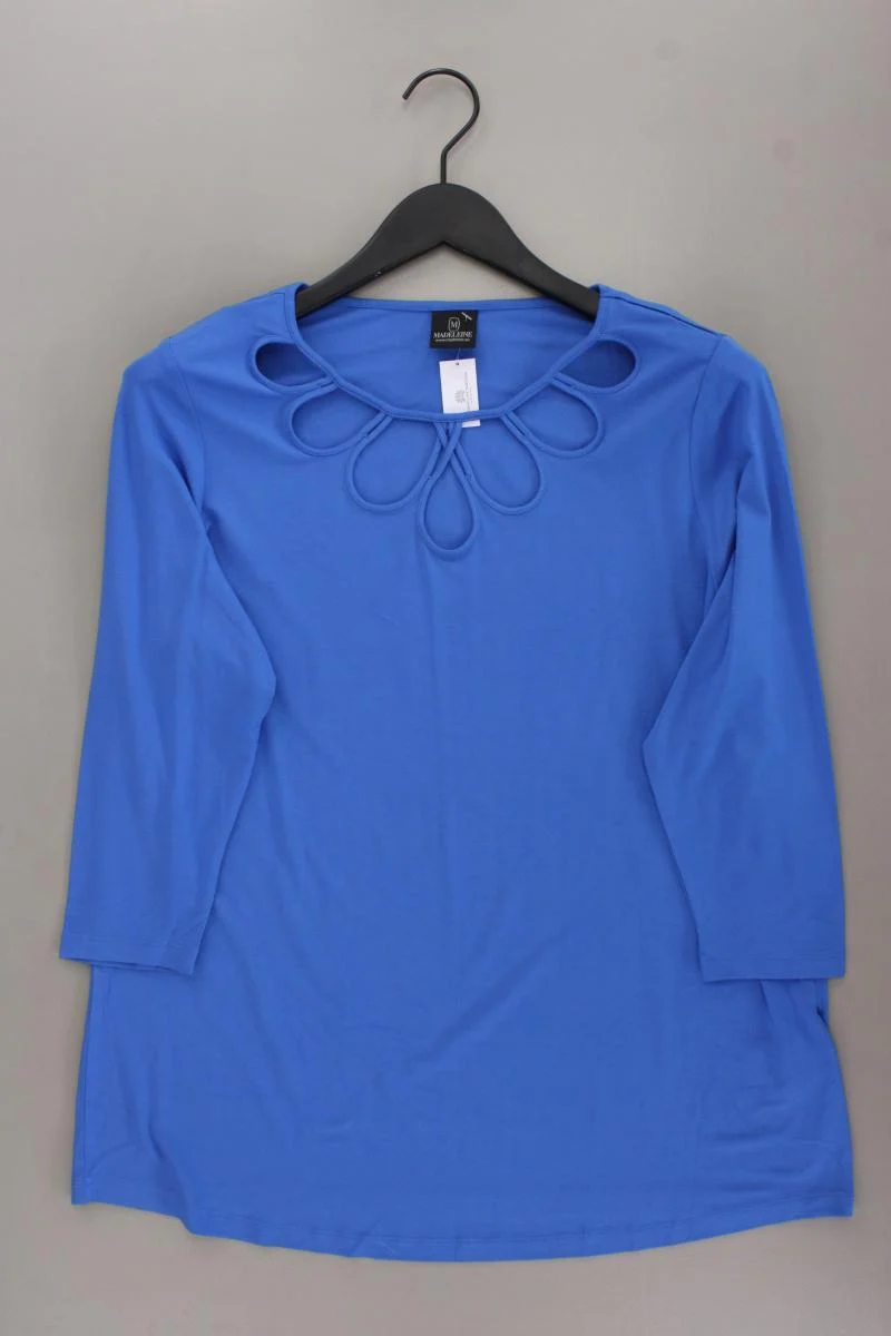 Madeleine Classic Shirt Gr. 46 3/4 Ärmel blau aus Viskose