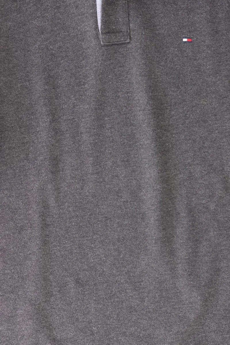 Tommy Hilfiger Poloshirt für Herren Gr. XL Kurzarm grau aus Baumwolle