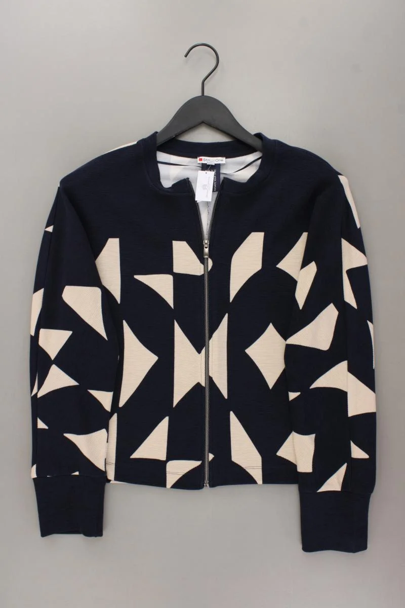 Street One Classic Cardigan Gr. 38 Langarm blau aus Viskose