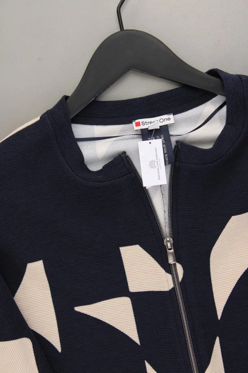 Street One Classic Cardigan Gr. 38 Langarm blau aus Viskose