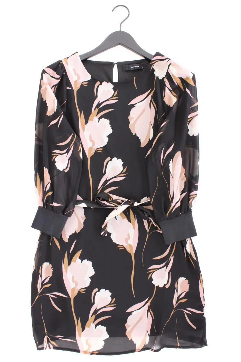 Vero Moda Chiffonkleid Gr. M mit Gürtel Langarm mehrfarbig aus Polyester