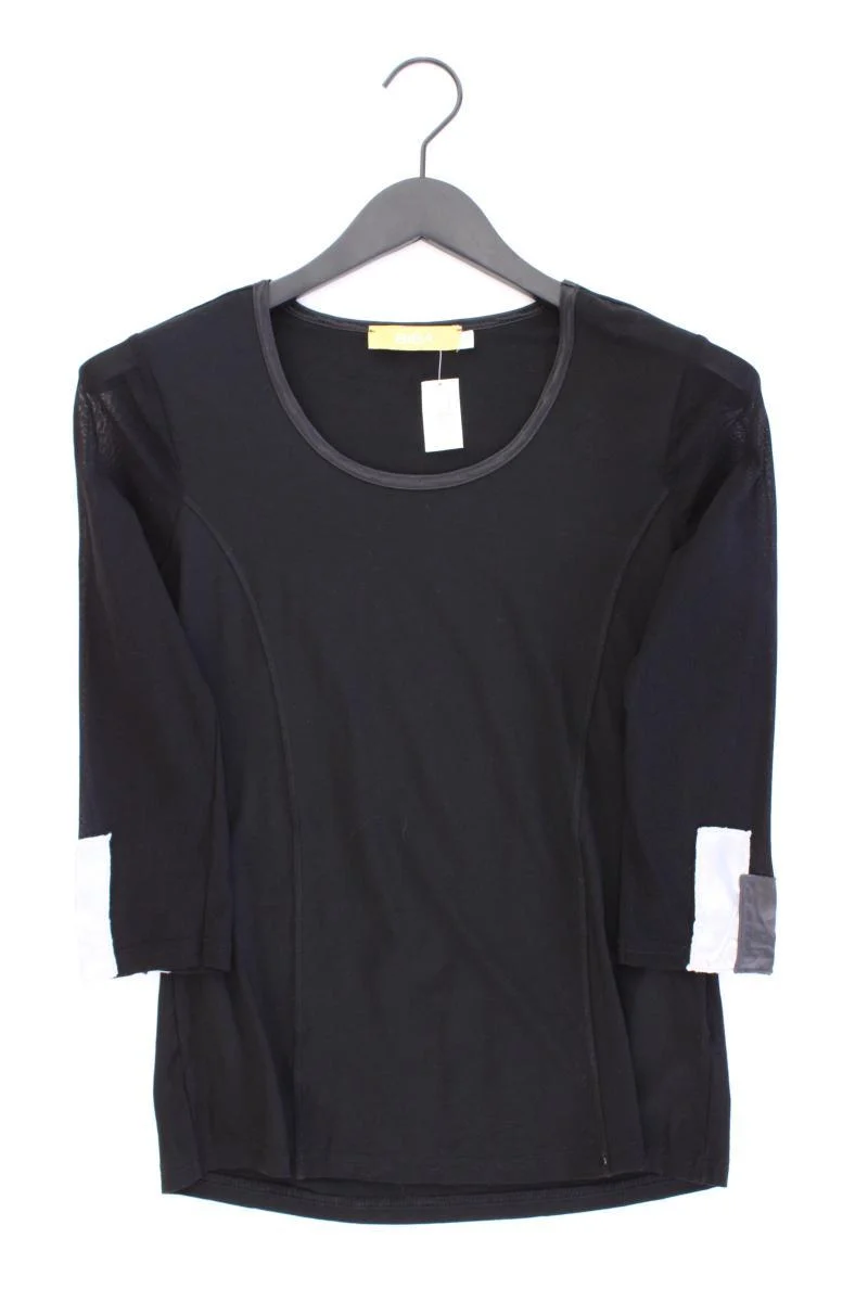 Biba Slim Shirt Gr. M 3/4 Ärmel schwarz aus Baumwolle