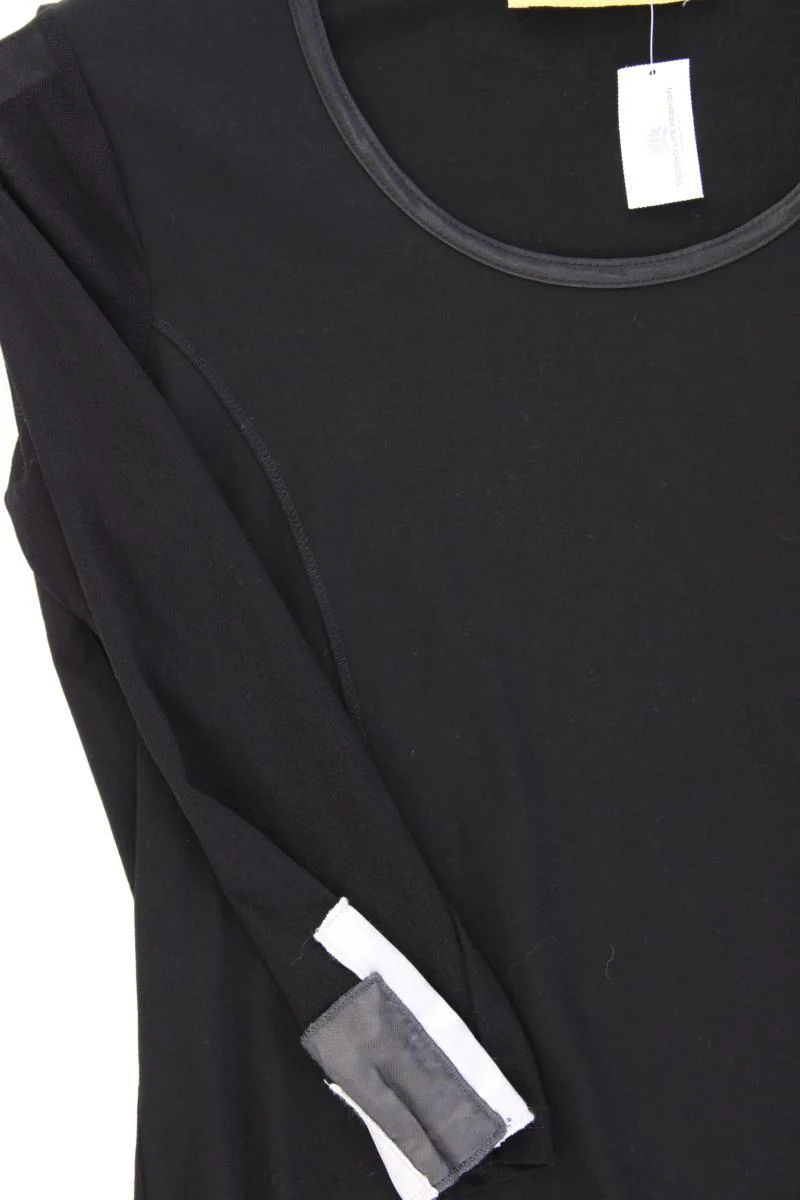 Biba Slim Shirt Gr. M 3/4 Ärmel schwarz aus Baumwolle