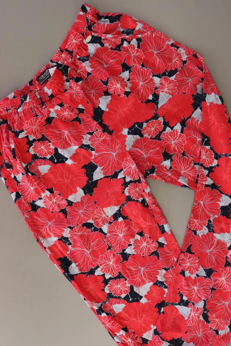 s'questo Stoffhose Gr. 38 mit Blumenmuster rot aus Viskose