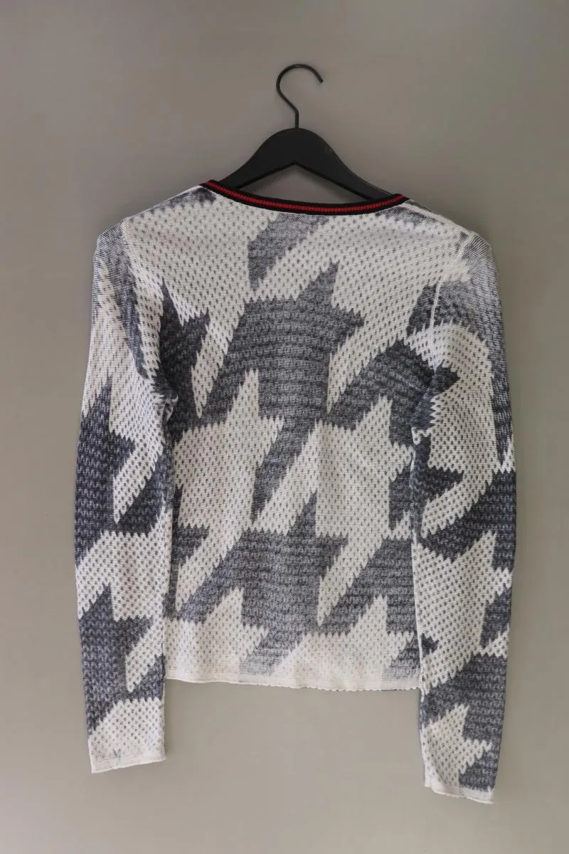 Oui Strickjacke Gr. 34 Langarm grau aus Baumwolle