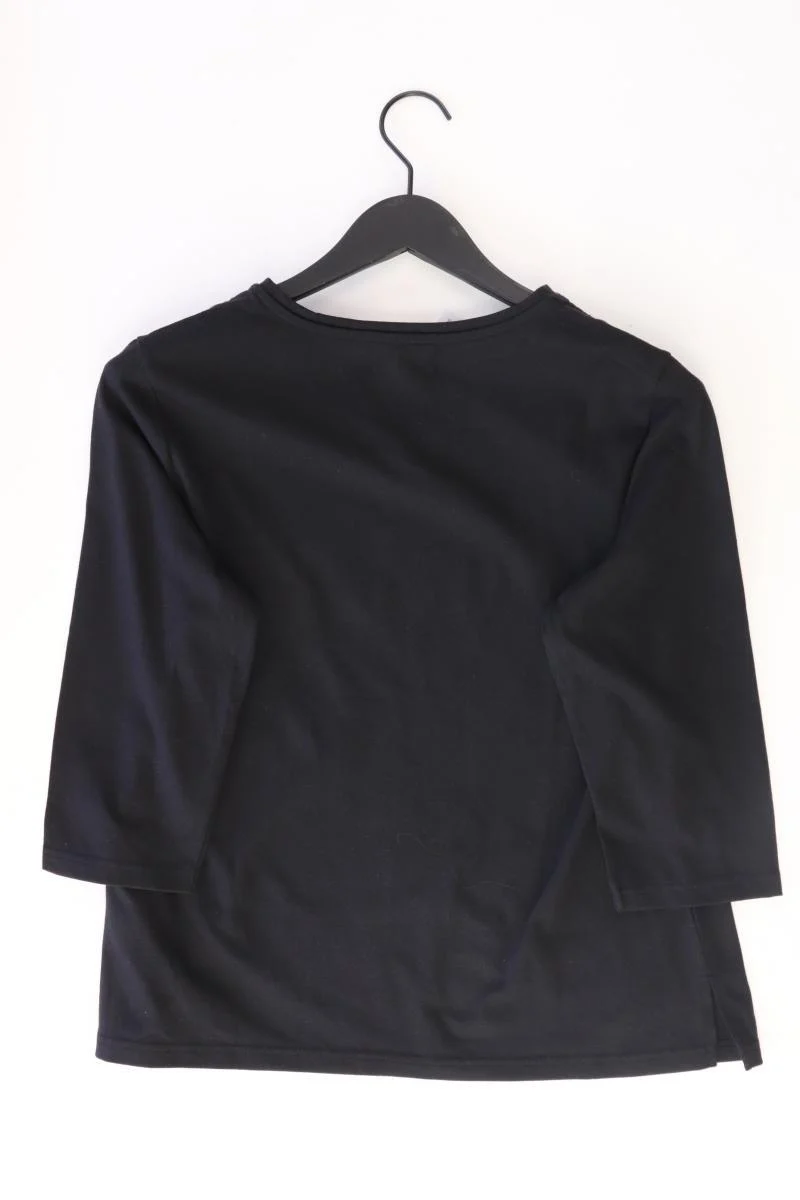Helena Vera Shirt mit V-Ausschnitt Gr. 44 3/4 Ärmel schwarz aus Polyester