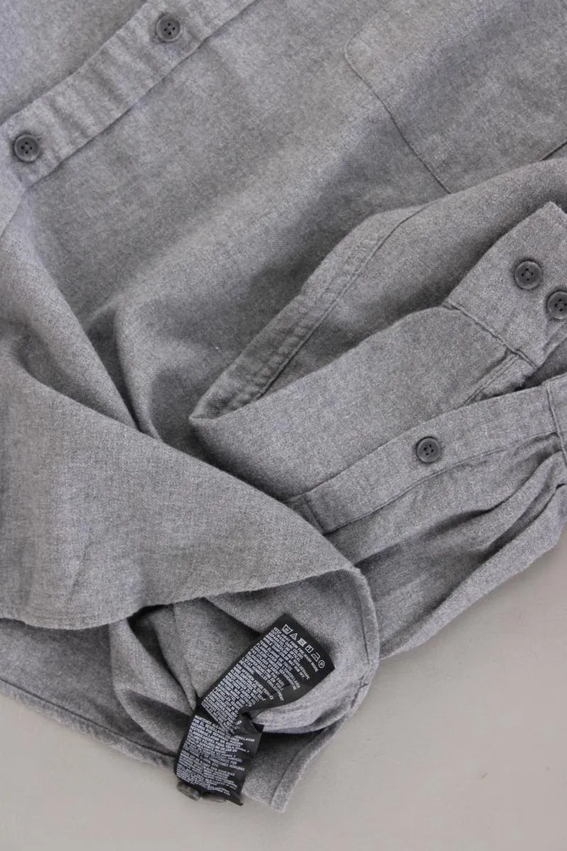 Uniqlo Langarmhemd für Herren Gr. L grau aus Baumwolle